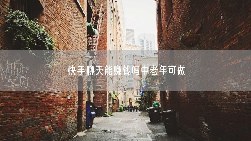 快手聊天能赚钱吗中老年可做