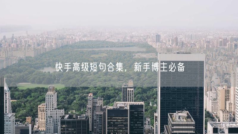 快手高级短句合集，新手博主必备