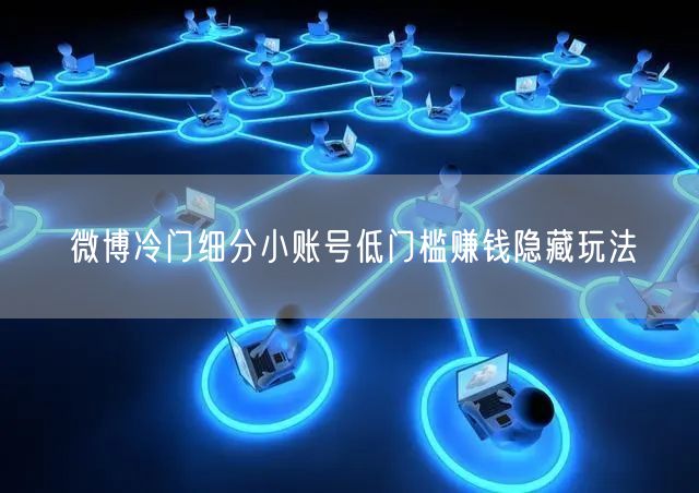 微博冷门细分小账号低门槛赚钱隐藏玩法