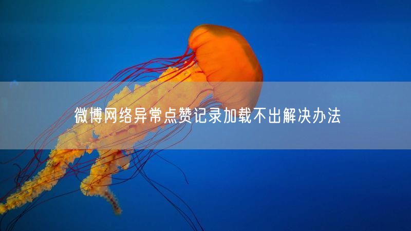微博网络异常点赞记录加载不出解决办法