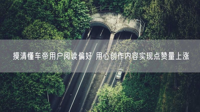 摸清懂车帝用户阅读偏好 用心创作内容实现点赞量上涨