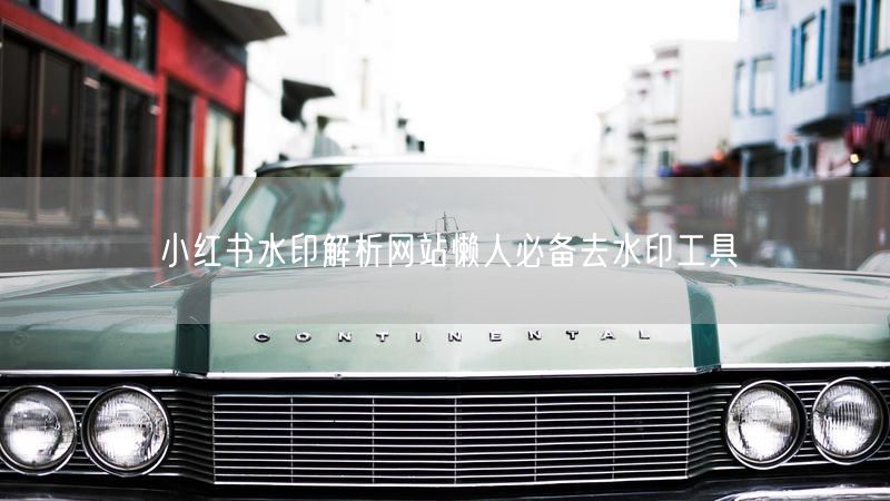 小红书水印解析网站懒人必备去水印工具