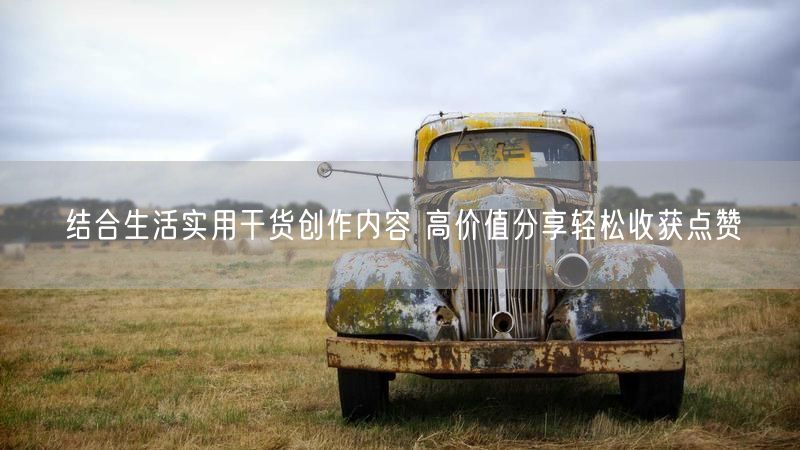 结合生活实用干货创作内容 高价值分享轻松收获点赞