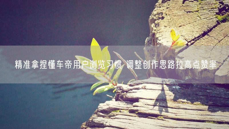 精准拿捏懂车帝用户浏览习惯 调整创作思路拉高点赞率