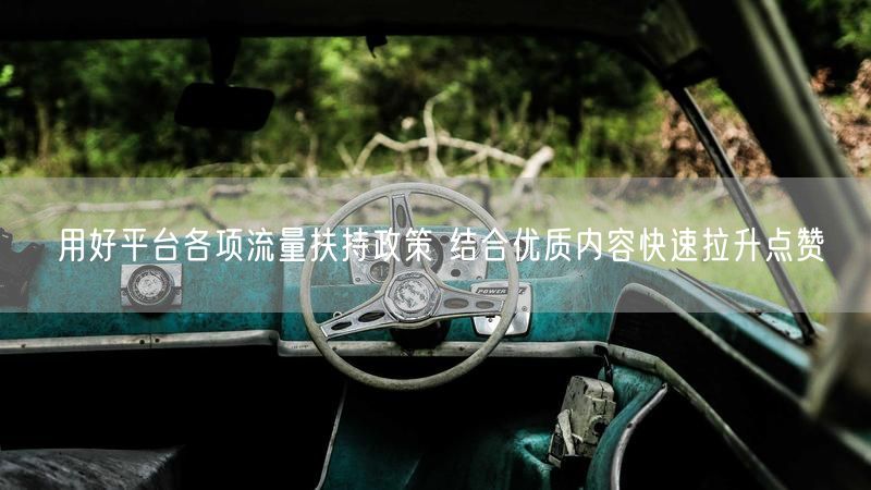 用好平台各项流量扶持政策 结合优质内容快速拉升点赞