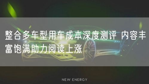 整合多车型用车成本深度测评 内容丰富饱满助力阅读上涨