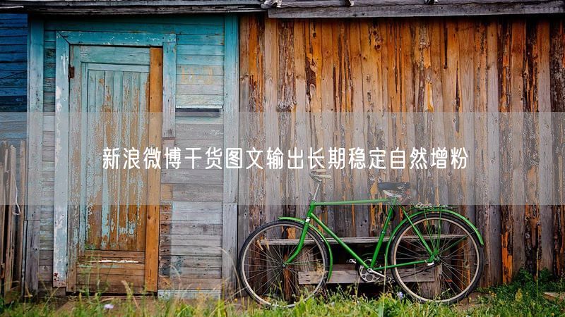 新浪微博干货图文输出长期稳定自然增粉