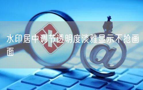 水印居中调节透明度淡雅显示不抢画面